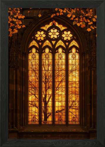 Autumn tree through - tree, gothic