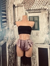 Brown sliPpy soft satin silk effect sissy cami knickers panties L/XL R51