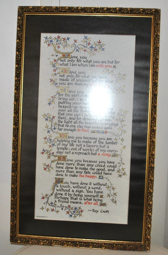 Roy croft love you poem - roy,