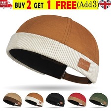 Brimless Hat Unisex Melon Docker Cap Bucket Cap Men Women Skullcap Adjustable