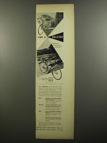 1952 raleigh lenton sports and - sports,