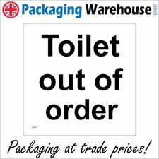 GE382 TOILET OUT OF ORDER SIGN