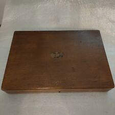 antique vintage oak empty cutlery storage box