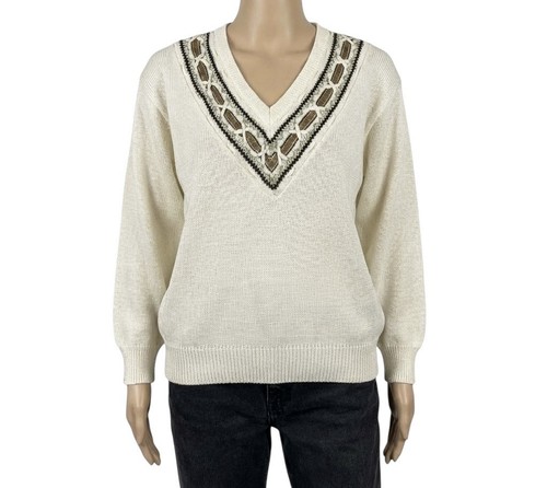 Vintage 80s jumper cream - vintage,