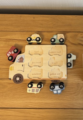 Montessori wooden car puzzle - montessori,