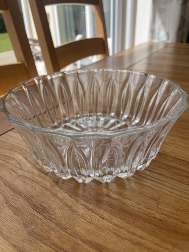 Vintage pressed glass serving - glass,