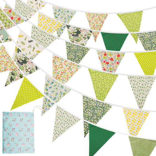 Kuou 15m 50ft fabric bunting - 15m/50ft,