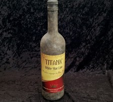 Titanic White Star Line Maiden voyage wine bottle.