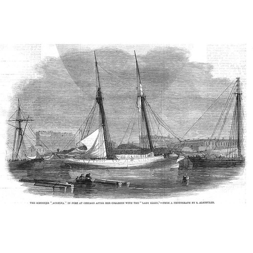 Schooner augusta port at - in,