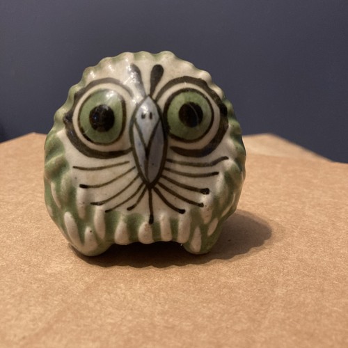 Owl green mexican pottery - owl, pottery.