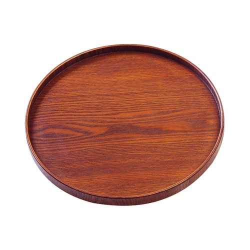 Round wooden tray - wooden,
