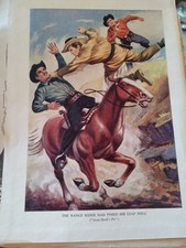Sk212 Ephemera 1950s Picture The Range Rider Timed His Leap Well