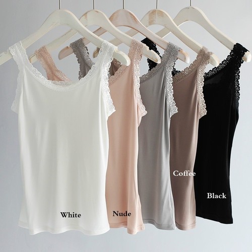 Women knit silk tank - knit,
