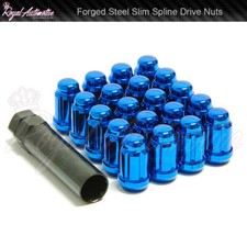 20 x Spline Wheel Nuts Blue