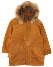 Vintage Womens Hooded Suede