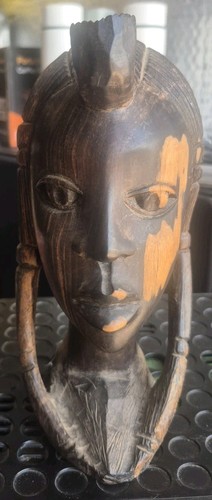 Vintage african carved - carved, wooden