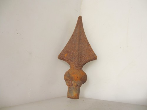 Antique iron finial fence - fence, top