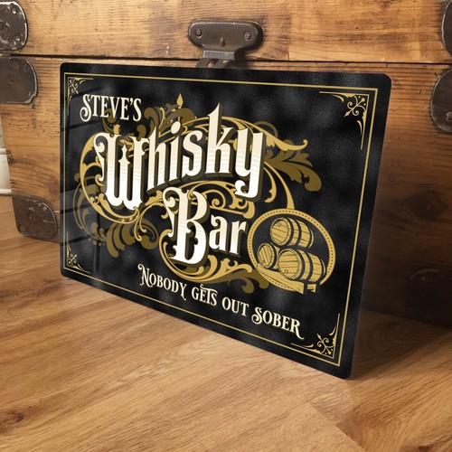 Personalised whisky bar sign - personalised,