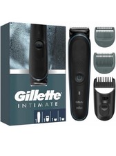 Gillette Intimate i5 cordless Pubic Hair Trimmer & Shaver For Men Wet/Dry, Black