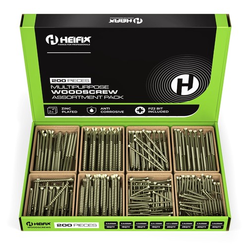 Heifix 200pc wood screw - heifix,
