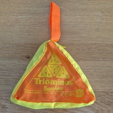 Triominos Sunshine Travel Game with Orange Tiles Rare Portable Complete in Bag