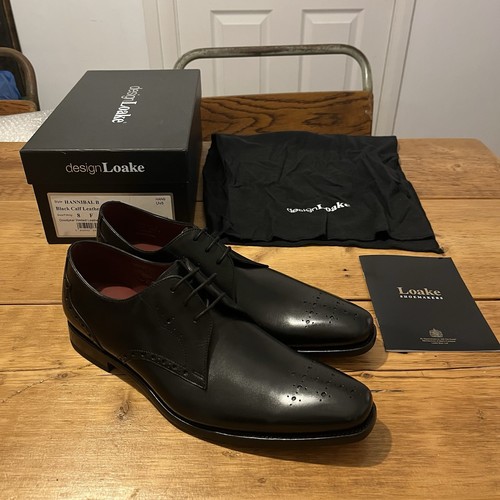 Loake black leather hannibal - loake,