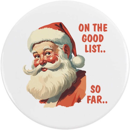 Santa good list button - list', pin
