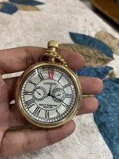 Retro brass fob pocket watch - brass,