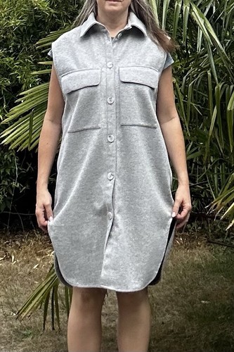 Grey sleeveless shirt - grey,
