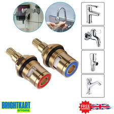 2PCS Universal Tap Inner Faucet Valves Brass Ceramic Disc Cartridge Replacements