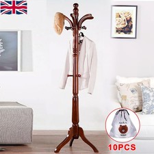 6ft vintage wooden coat rail - wooden,