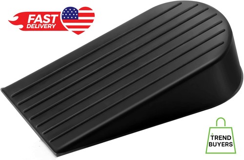Black rubber door stopper - black,