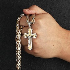18k gold crucifix cross - gold,