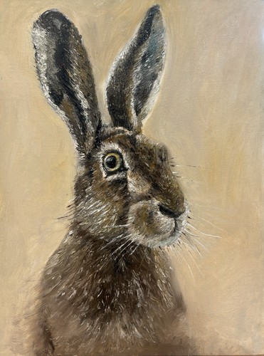 Original hare oil painting - painting, a3