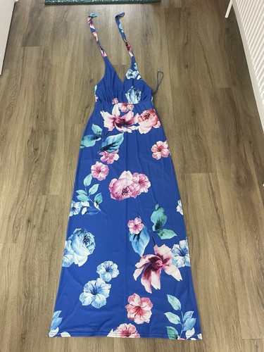Lipsy blue halter neck maxi - neck,