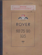 Rover P4 1957 Models 60 75 &