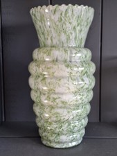 Art Deco Beehive Glass Vase