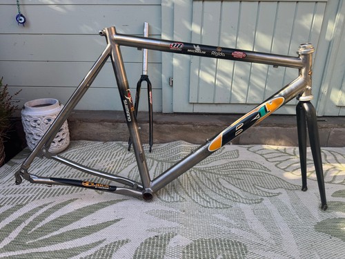 Titanium road bike frameset - titanium,