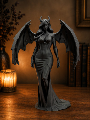 Gothic dark angel demon - demon, lady