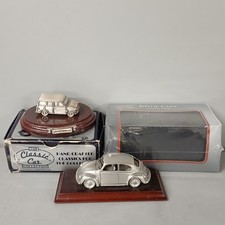 Silver Cars & Classic Car Collection Models x 3 VW Beetle Mini Mercedes -CP