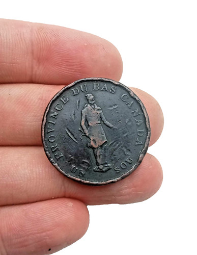 1837 bas canada - sou, halfpenny
