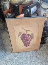 Large Vintage Wine Grapes Wall