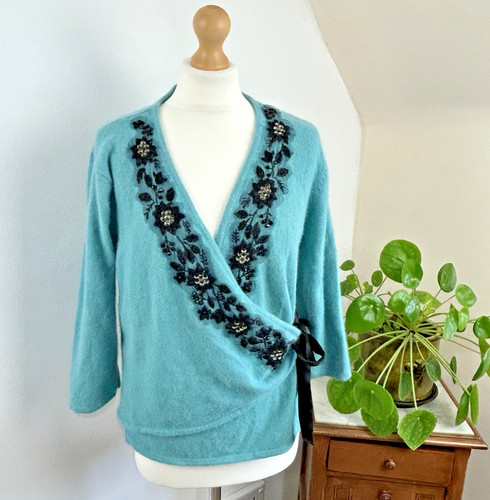 Kaliko angora wrap cardigan - angora,