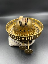 Vintage brass oil lamp double