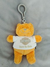 Official Harley Davidson 'Born to ride' Teddy Bear Keyring Soft Toy Plush 
