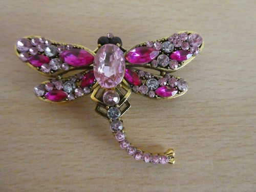 Vintage brooch dragonfly large - brooch,