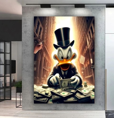 Pop art donald duck money - duck,