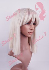 W172  Platinum Blonde One Length Straight Wig- studio7-uk 