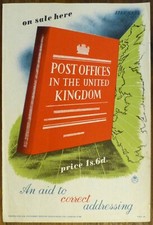1940's GPO Public Information Poster P.R.D. 539 - AN AID TO ADDRESSING