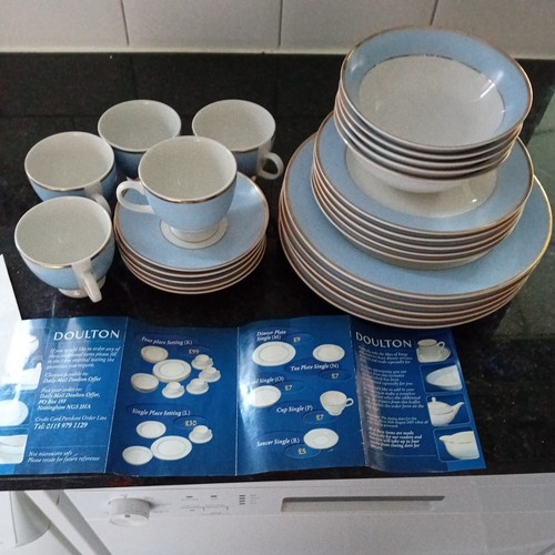 Doulton blue gold 5 piece - doulton, &